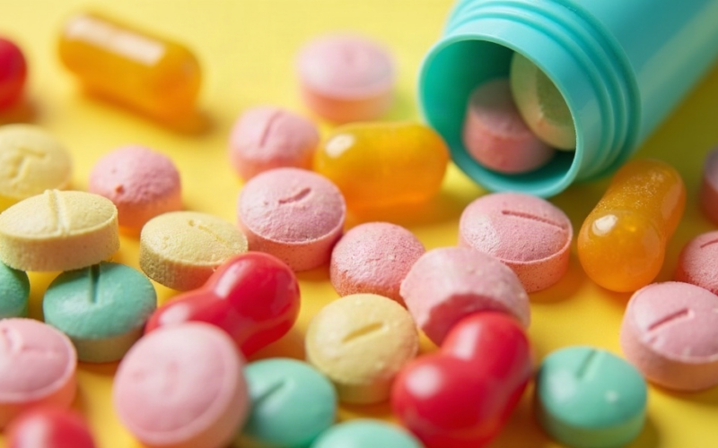 Featured image for blog post: Vitamins vs. Food: Does Your Child Really Need Supplements? - AI generated illustration