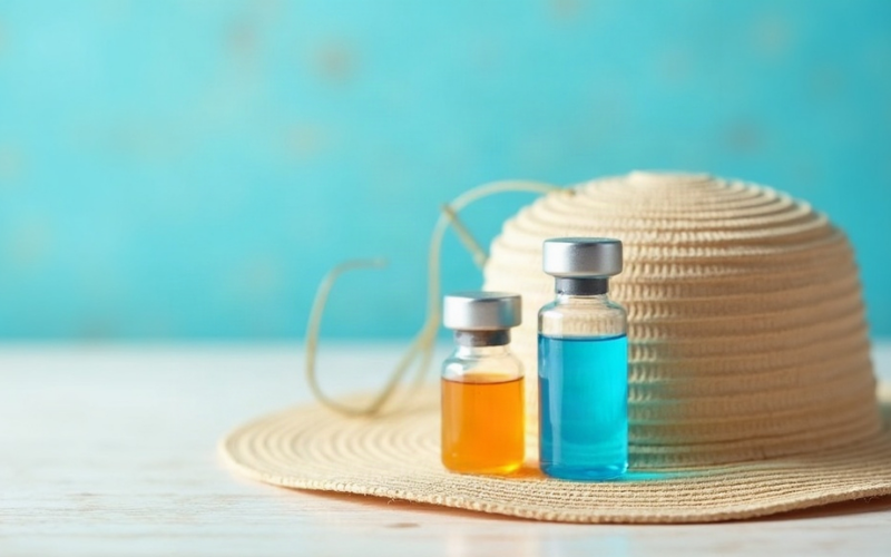 Featured image for blog post: Summer Travel Vaccines: What to Check Before a Family Trip - AI generated illustration