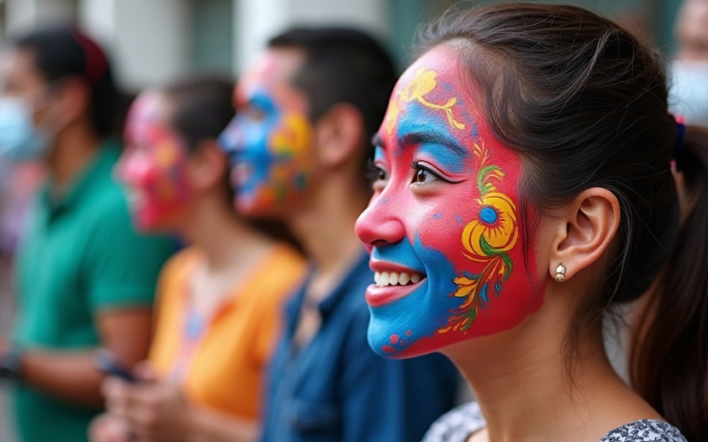 Featured image for blog post: MassKara Face Paint and Skin Reactions: What to Avoid - AI generated illustration